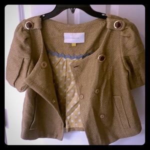 Cropped Gold dress jacket, Leifsdotter, Sz 6